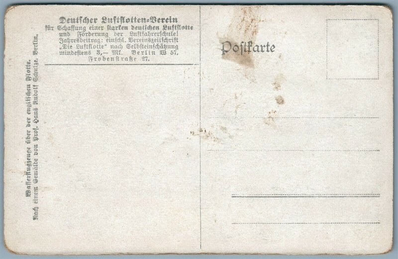 AVIATION & NAVY GERMAN WWI ERA ANTIQUE POSTCARD