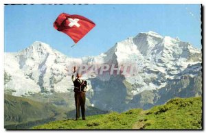 Switzerland Fahnenschwinger Monch und Jungfrau Flag Flag