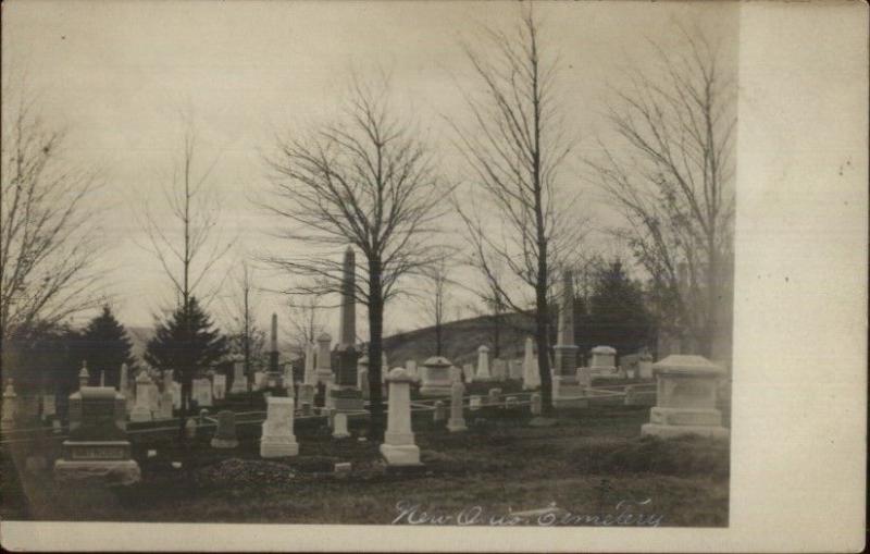 New Ohio Cemetery - New york NY I Think c1905 Real Photo Postcard