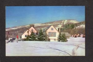 QC Mount Tremblant Lodge Inn Hotel Quebec Canada Postcard Carte Postale