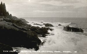 Vintage Postcard 1900's Shore Drive Acadia National Park Maine ME RPPC