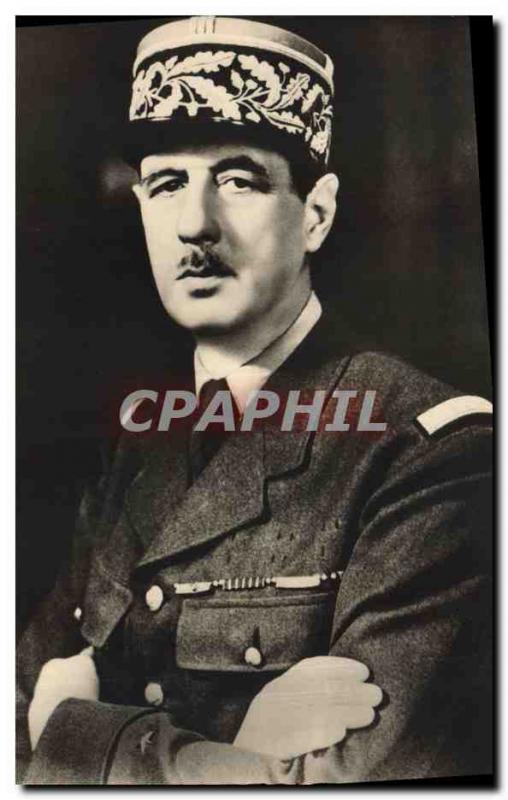 Postcard Modern Army General de Gaulle