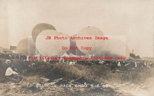 Early Aviation, RPPC, 1908 Chicago Hot Air Balloon Race, Photo