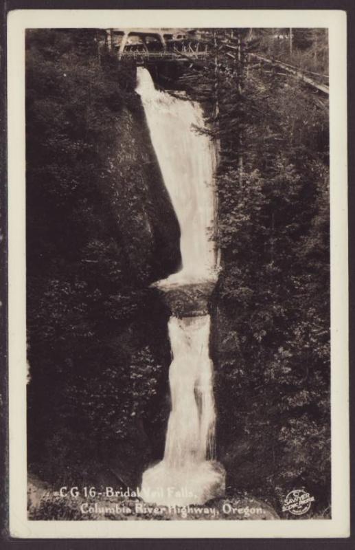 Bridal Veil Falls,Columbia River Highway,OR Postcard 