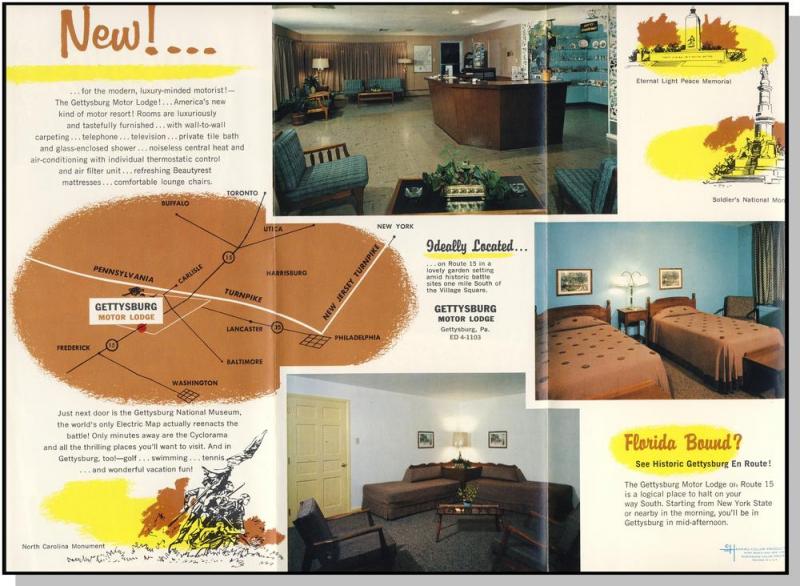 Classic Gettysburg Motor Lodge Brochure, Gettysburg, Penn/PA