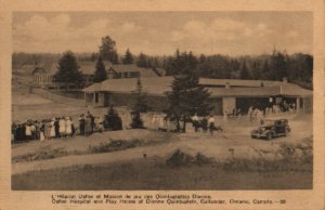 celebrity residence postcard: Dafoe Hospital and Play House Dionne Quintuplets
