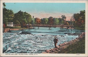 Postcard Rapids and Dam Island Park Fargo ND