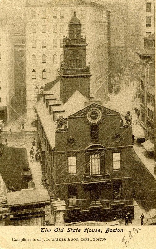 MA - Boston. Old State House circa 1900