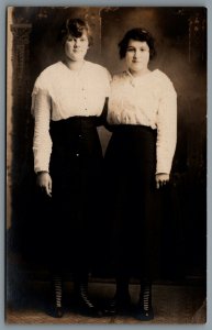 Postcard RPPC Springbrook WI c1910 Studio Photo Perle McCoy & Lillianne Anderson