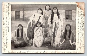 1907 Native American Indian Women Portrait Postcard Historic