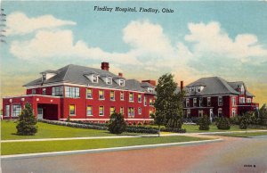 Findlay Ohio 1967 Postcard Findlay Hospital 