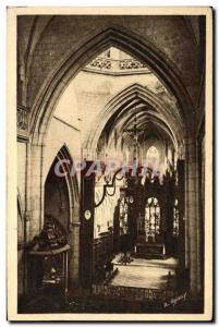 Postcard Old Valognes Interior of St Malo Church pulpit sculpted