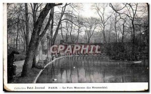 Old Postcard Paris Parc Monceau (The Naumachie)