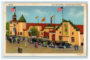 1933 Old Heidelberg Chicago World's Fair Illinois IL Cars Vintage Postcard