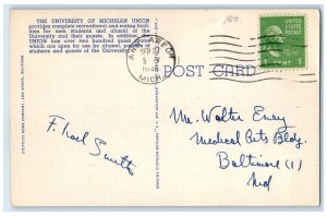 1946 Michigan Union Building University Michigan Ann Arbor Michigan MI Postcard