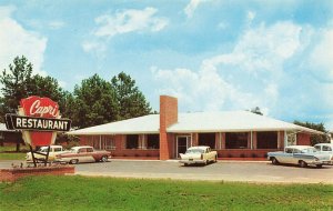 Griffin GA Capri Restaurant Old Cars Postcard