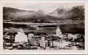 Vancouver BC Business Section Aerial View Gowen Sutton RPPC Unused Postcard E38