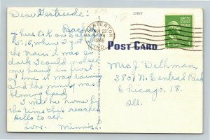 Valparaiso IN Indiana, High School Linen c1946 Postcard