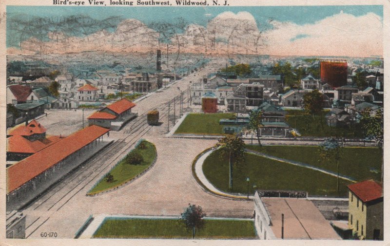 13624 Trolley Car and Railroad Depot, Wildwood, New Jersey, 1920