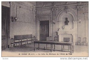 Segre (Maine et Loire), France, 1900-1910s ; La Salle des Mariages de l'Hotel...