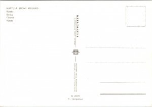 Postcard Finland Hattula Suomi Church