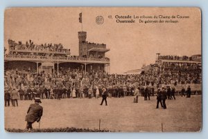 Ostend West Flanders Belgium Postcard The Grandstands of the Racecourse c1910