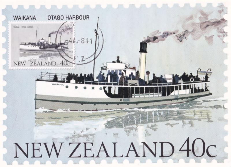 Waikana Otago Harbour Ship New Zealand Postcard First Day Cover