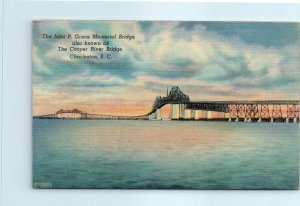 Postcard - The John P. Grace Memorial Bridge, Charleston, South Carolina