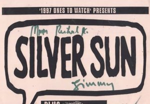 Silversun Dust Junkys Pop Sheffield University 1997 Hand Signed Concert Poster