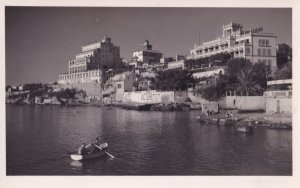 Mallorca El Terreno Rowing Boat Hotels Real Photo Old Postcard