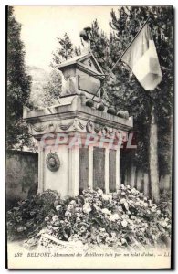 Old Postcard Belfort Monument Gunners killed by a shell exploded