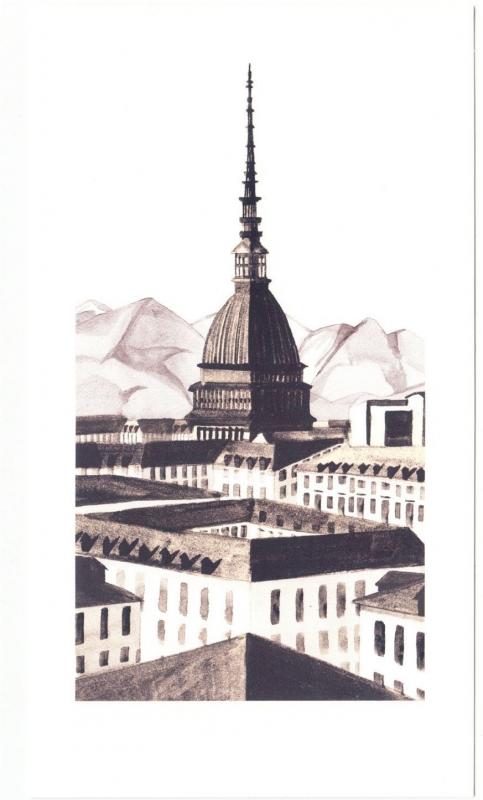 Turin Italy Jumbo Postcard by Ruben Toledo