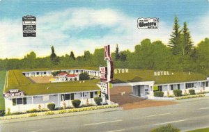 TOPPER MOTOR HOTEL Bakersfield, CA US 99 Roadside Motel ca 1940s Linen Postcard