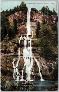 Romkerwasserfall Im Okertal Harz Germany Scenic Attraction Postcard