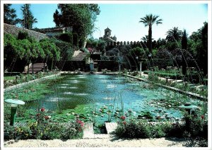 Postcard Gardens of El Alcázar de los Reyes Cristianos Córdoba Spain CA19