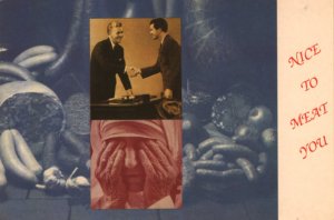 satire postcard: Nice To Meet You