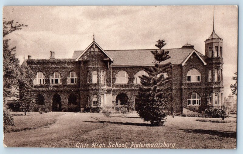 KwaZulu-Natal S. Africa Postcard Girls High School Pietermartizburg 1914