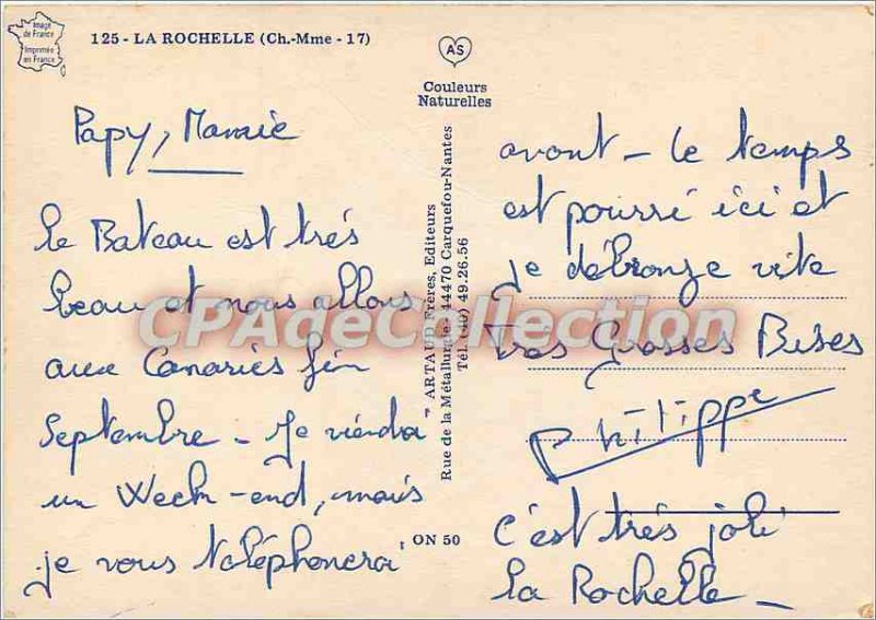 Modern Postcard La Rochelle (Ms. Ch)