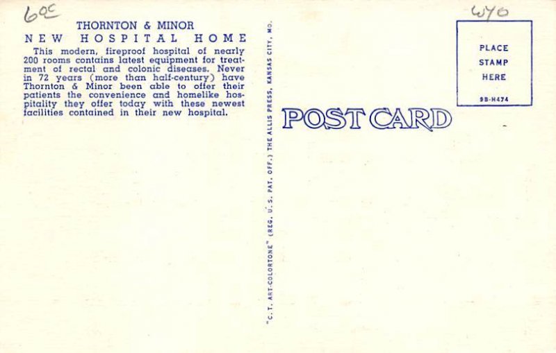 New hOme of the Thornton & Minor Hospital Kansas City, Missouri, USA Unused 