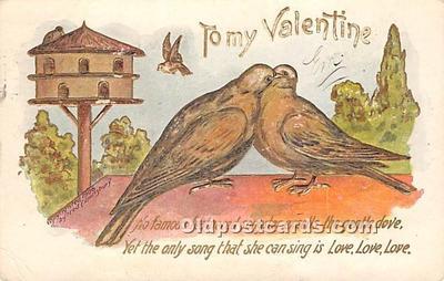 Valentines Day Post Cards Old Vintage Antique Postcards Unused
