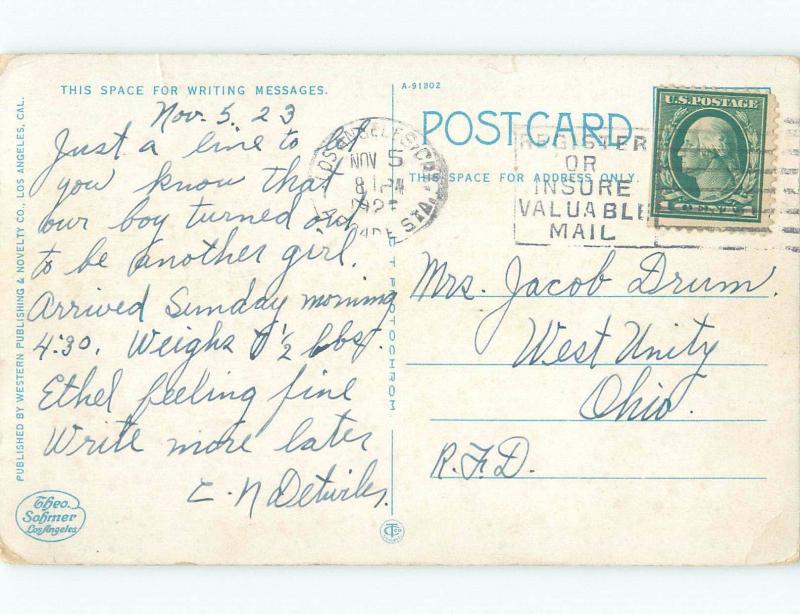 Divided-Back BEACH SCENE Catalina California CA d8470