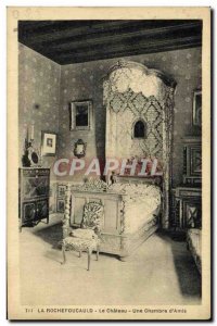 Old Postcard La Rochefoucauld The castle A room of & # 39amis