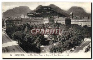Old Postcard Grenoble Place Victor Hugo Les Forts And The Saint Eynard