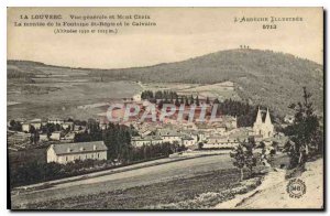 Old Postcard Louvesc general view and Mount Choice La Montee de la Fontaine S...