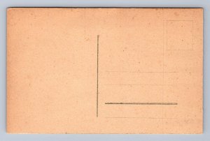 CHILDREN DEER CHRISTMAS TREE HAND DRAWN POSTCARD (c.1910)