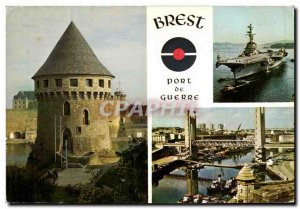 Modern Postcard Brest Harbor War plane door stranded boat