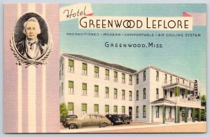 Hotel Greenwood Leflore Greenwood Mississippi Modern Rooms And Building Postcard