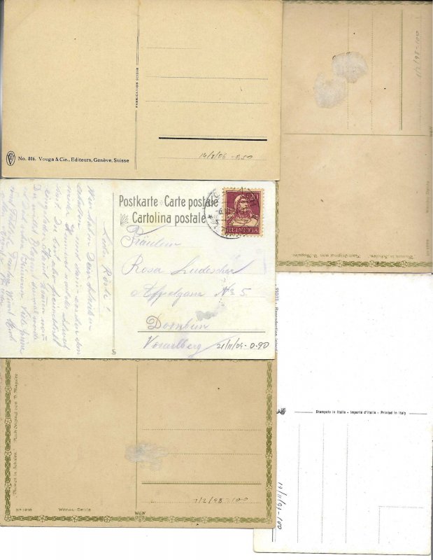 Beautiful flowers Lor of nineteen (29) old vintage PC. Early 20th century