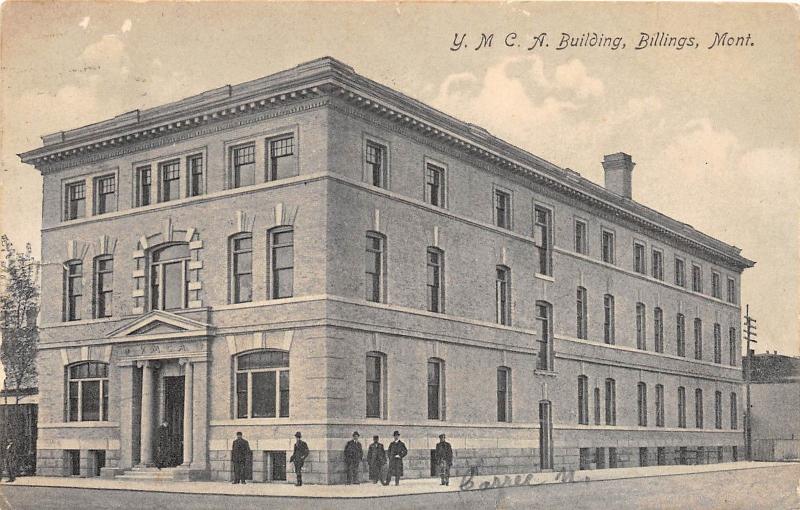 B59/ Billings Montana Mt Postcard 1910 YMCA Building