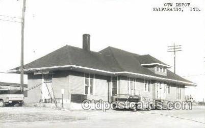 GTW Depot, Valparaiso, IN, USA Kodak Real Photo Paper Train Railroad Station ...